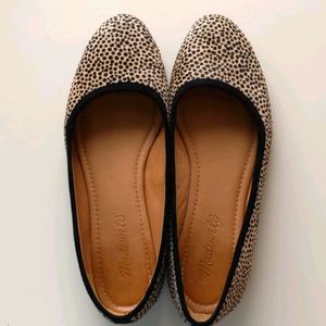 EUC Madewell Reid Ballet Flat in Spotted Calf Hair